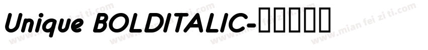 Unique BOLDITALIC字体转换